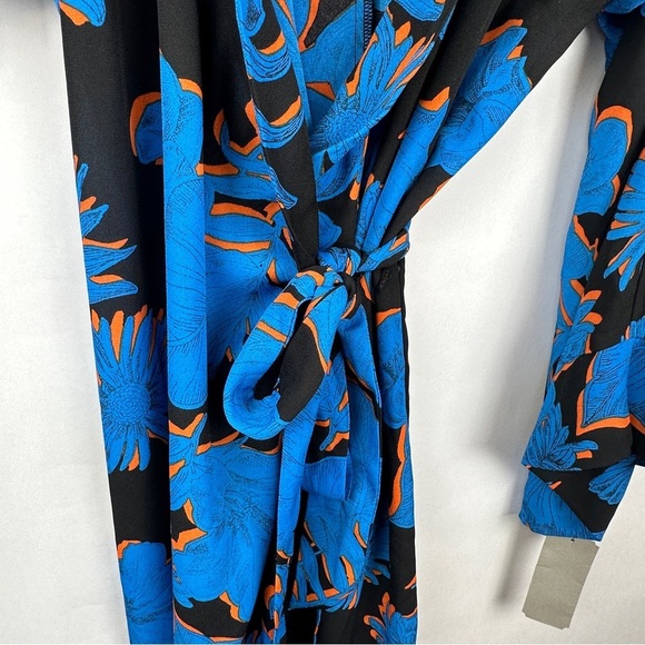 NWT Urban Outfitters CAD Electric Blue and Black Wrap Dress | US Size XL - Picture 5 of 13